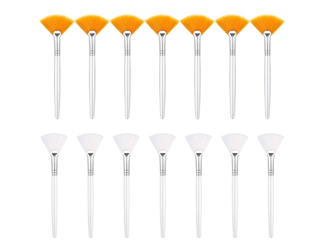 14 piezas de cepillos de máscara de ventilador cepillo aplicador de máscara facial cepillos de ventilador suave cepillo aplicador de ácido cepillo ...