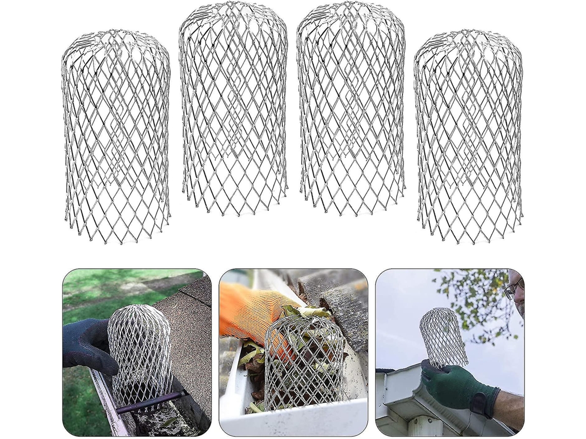 4 Pack Protectores De Canalones De Aluminio Expandibles Filtros Anti-hojas Resistentes Al Desgaste