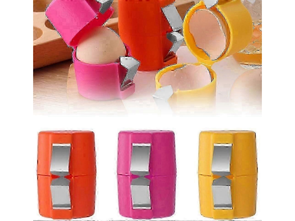 Cascador y separador de huevos multifuncional Rosewell, 3 piezas, abridor manual de cáscaras de huevo