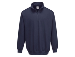 Sudadera Sorrento con cuello y cremallera / Negra / L Portwest