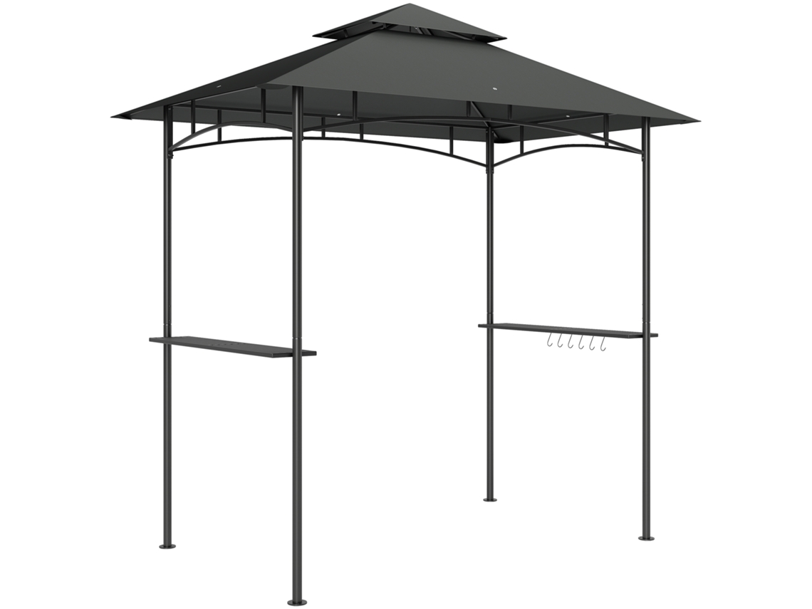 Quiosco De Barbacoa Led Ignífugo De Color Gris Oscuro