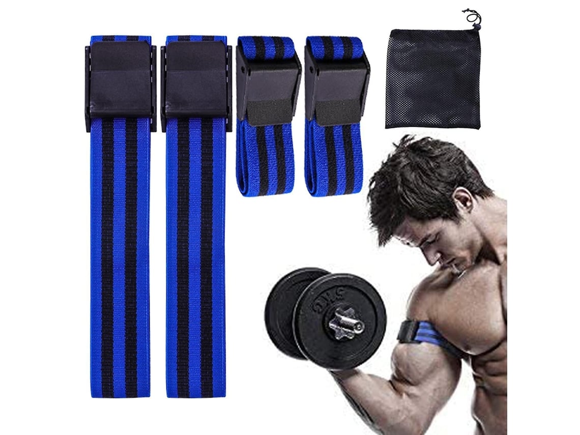 Rebe-cintas De Restricción De Flujo Sanguíneo Antideslizantes Para Entrenamiento De Brazos Y Fitness Azul