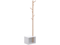 Perchero moderno con forma de árbol, con espacio para zapatos, 6 ganchos, para recibidor, 40x30x180cm | Sin marca