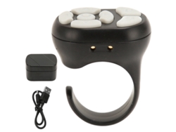 Anillo Giratorio Con Control Remoto Bluetooth 5.3 Para Navegar Por Aplicaciones, Cámara Y Pantalla Del Teléfono - Negro Con Estuche De Carga
