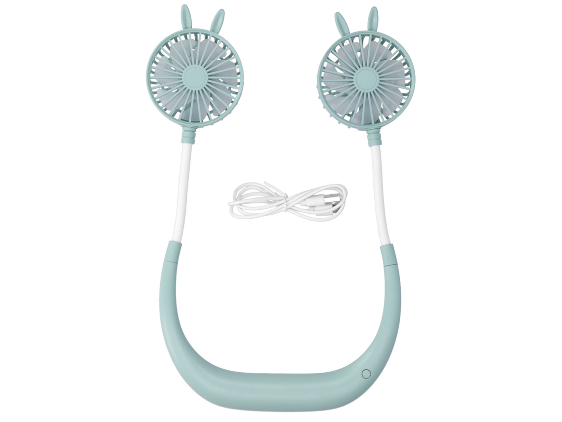 2026-ventilador De Cuello Recargable Usb Portátil Ventilador De Enfriamiento Para Exterior Viajes Oficina Gimnasio Verde