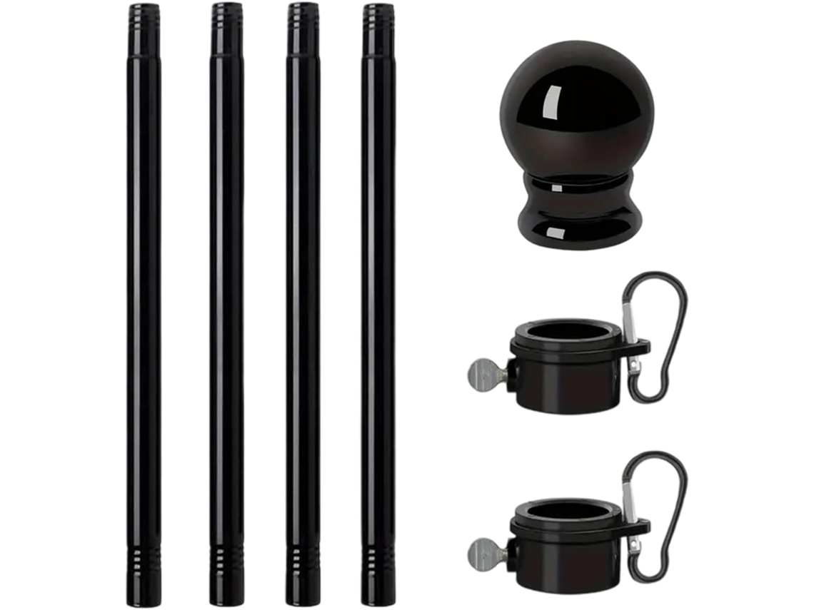 M Stil De Bandera Para Exteriores Telesc Pico 1 8 Con Anillos Giratorios 360 Postes Acero Inoxidable Porches Ideal Jard