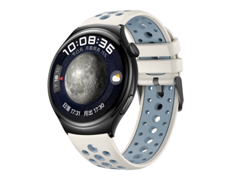 Correa de reloj inteligente para Huawei Watch 4 Correa de reloj de silicona con orificio redondo de dos colores (gris agua mineral)