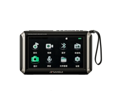 Altavoz Bluetooth inalámbrico Sansui F53 con pantalla LED de 4,3 pulgadas, radio FM portátil, compatible con reproducción de tarjeta TF USB, reproductor de música MP4.