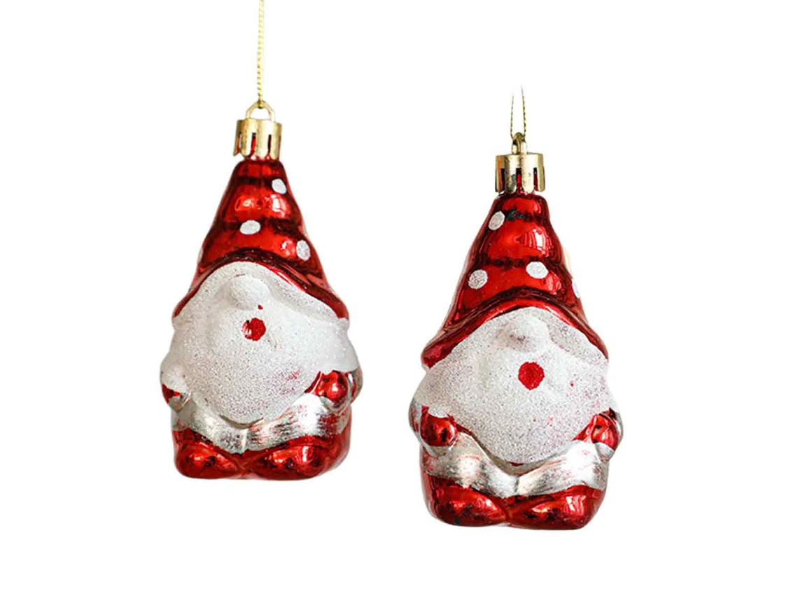 Conjunto de adornos navideños con sombreros y bastones de caramelo RNEMITERY
