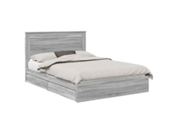 Maison Exclusive - Cama Con Almacenamiento Con Cabecera Gris Sonoma 140 X 200 Cm