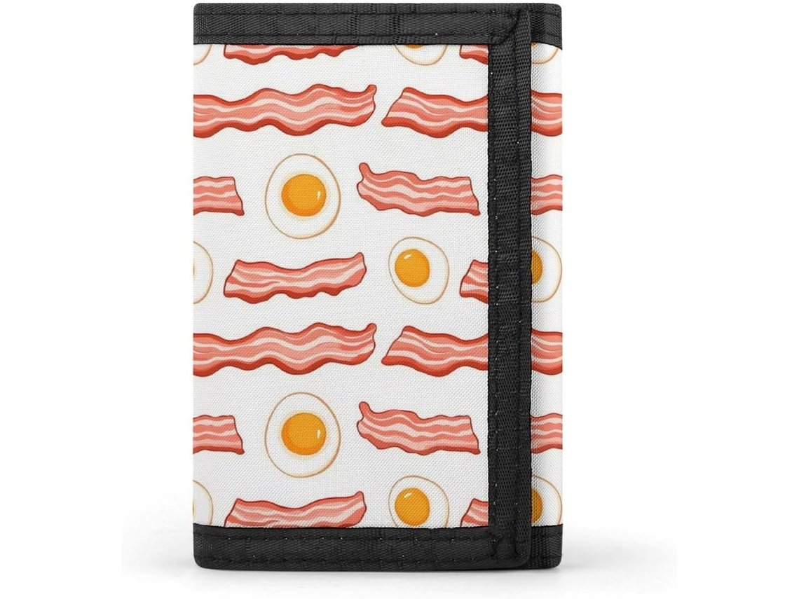 Cartera Compacta Poliéster Con Cremallera Para Hombre Diseño Estampado
