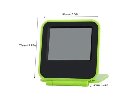 HURRISE Reloj Despertador Plegable portátil Mesa Plegable Reloj Despertador Digital con Calendario de Temperatura Reloj con luz de Fecha Verde