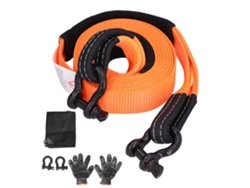 Soga De Remolque 5m 5 Toneladas Poliéster Para Coche 4x4 Off-road Naranja