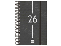 Agenda negra Finocam Year 2026 (11,7 x 18,1 cm)