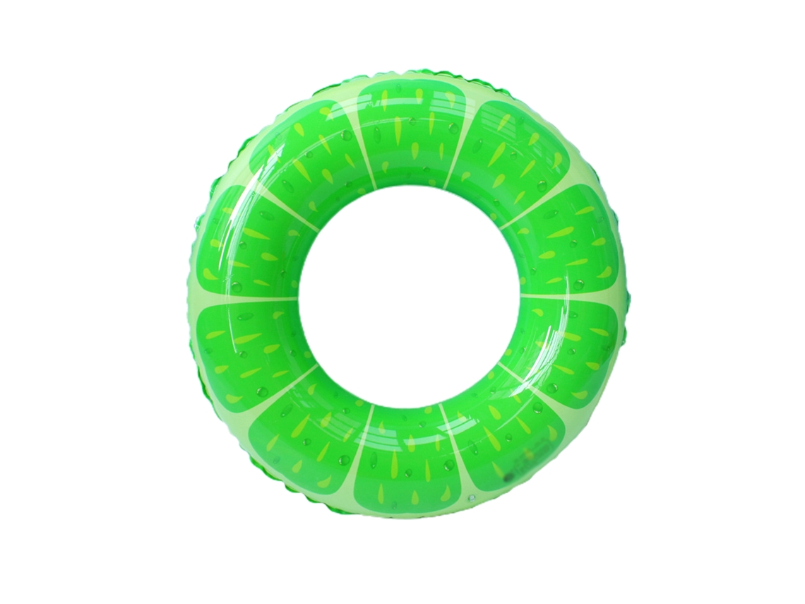 Anillos de fruta inflables verdes para piscina y playa, juguetes para niños y adultos