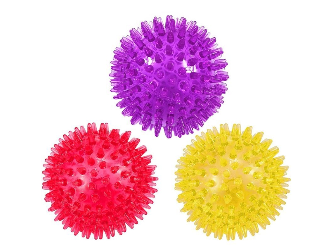 Conjunto De 3 Pelotas Para Perros Con Chirrido 6.5 Cm, Material Tpr Seguro, Para Perros Pequeños A Medianos
