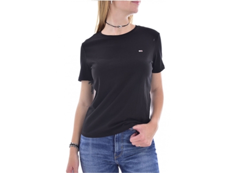 Blusa TOMMY JEANS Algodón Mujer (S - Negro)