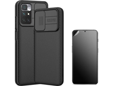 Kit Carcasa + Protector de Pantalla Xiaomi Redmi Note 11 Nillkin Camshield Negro