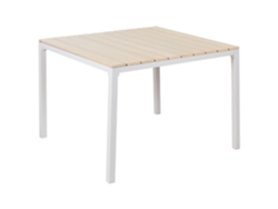 Mesa de jardín BELIANI Prato de Madera plástica Beige 95x95x74