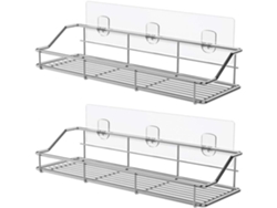 Cesta de baño autoadhesiva de acero inoxidable SUS304, juego de 2 piezas JEIIBRZUI