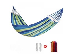Hamaca Doble De Lona De 200x80 Cm, Capacidad De 90 Kg, Para 1-2 Personas, Transpirable, Ideal Para Acampar O Para El Jardín.