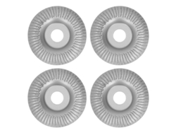 4 Discos De Lijado Para Amoladora Angular De 16 Mm De Acero Inoxidable Para Tallar, Pulir Y Lijar Madera Plateada