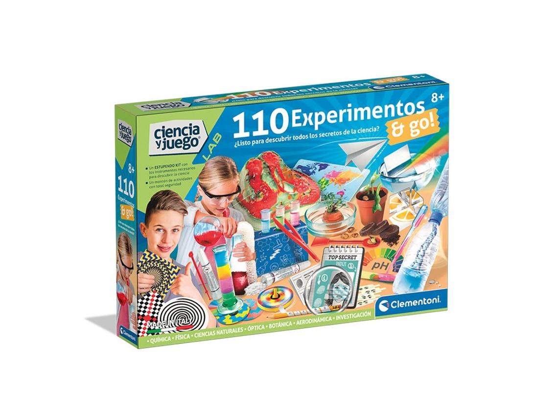 Kit de Ciencia CLEMENTONI 110 Experimentos (Edad Mínima Recomendada: 8 años)