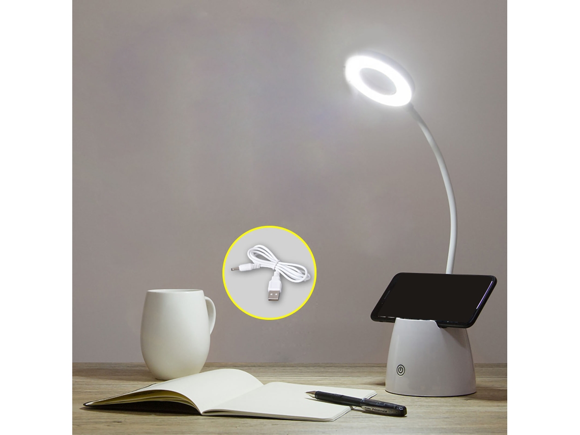 2026-lámpara De Mesa Led Plegable Con Portaplumas, Protección Ocular, Ajuste Inteligente, Luz Suave Y Blanca Positiva Para Hogar Y Oficina