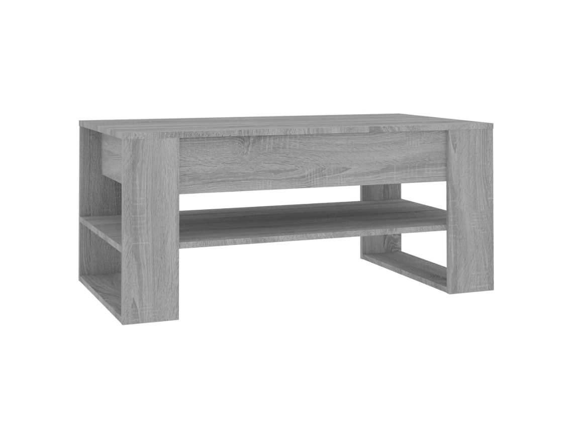 Mesa de centro de madera procesada gris Sonoma MAISON EXCLUSIVE 102x55x45 cm