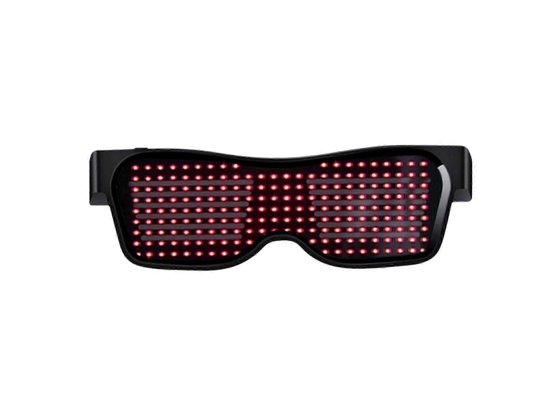 Gafas LED inteligentes con Bluetooth y conexión a la app, gafas con iluminación dinámica de píxeles personalizable, decoración navideña recargable