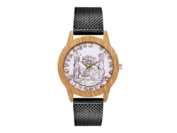 Reloj De Cuarzo Unisex Para Parejas, Con Brazalete De Malla De Acero Negro.