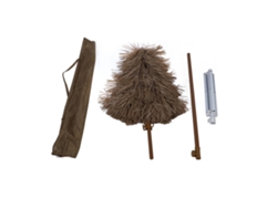 Sombrilla de playa de paja para patio, 8 varillas, protección UPF 50, con mecanismo de inclinación y bolsa de transporte para exteriores, bar, patio, jardín, playa, piscina, patio trasero