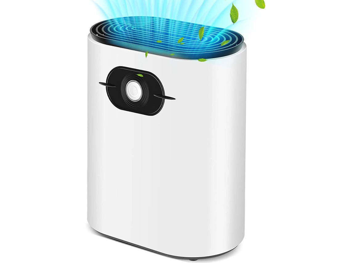 JILLIOPER Deshumidificador eléctrico con apagado automático, funcionamiento silencioso para el hogar, dormitorio y baño. Capacidad de 1200 ml. Ultrasilencioso (