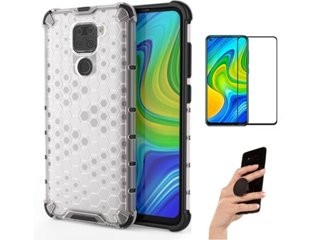 Kit Carcasa y Protector Xiaomi Redmi Note 9 Fullcover Rumble Popsocket