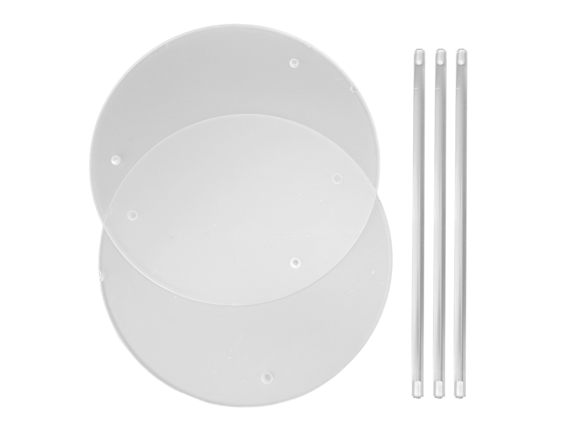 Estante Esquinero De Acrílico Transparente Para Plantas Con Tapa Redonda Para Sala De Estar, Balcón Y Oficina.