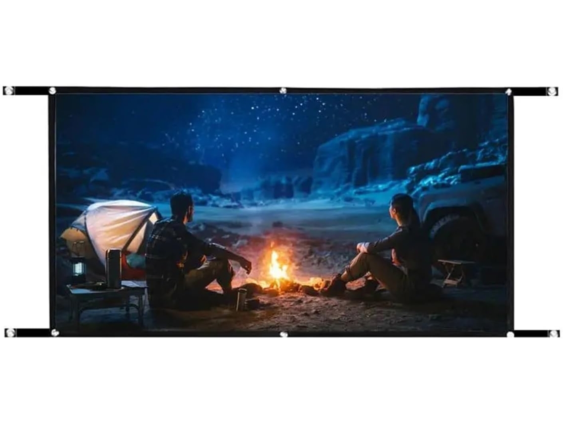 Pantalla De Proyección, Pantalla Plegable Y Portátil Para Proyector De Cine Al Aire Libre Con Formato 16:9,