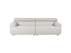 Sofá De 3 Lugares Beliani Hovden De Tecido Branco 210x95x69