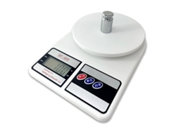Balanza De Cocina Digital De 10 Kg Con Batería, Abs, Portátil, Para Cocinar Y Hornear, Blanca.