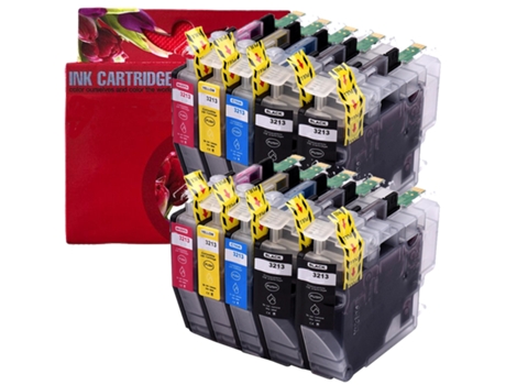 Pack 10 Cartuchos de Tinta Compatibles Brother LC3213/LC3211 LC-3213BK, LC-3213C, LC-3213M, LC-3213Y