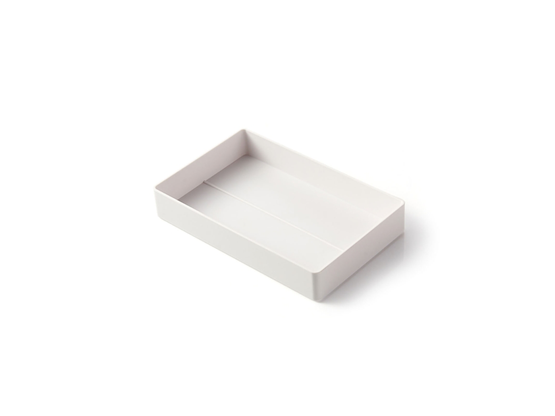 Organizador De Escritorio De Gran Capacidad Tamaño A4 Diy Abs Resina Durable Gris Blanco Cajón A5 24x15.2x4