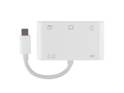 Lector Adaptador Convertidor De Tarjeta De Memoria De Cámara Lightning 6 En 1 Blanco