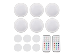 Luzes De Puck 13 Cores Com Controle Remoto E Pressionamento Operadas Por Bateria Para Cozinha Armário