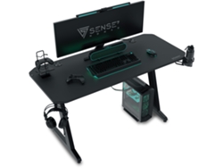 SENSE7 Nomad Classic 140x60 Escritorio de Juego Negro