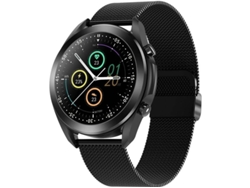 Reloj inteligente Yizhood de 1,28 pulgadas con Bluetooth, llamadas, monitor de ritmo cardíaco, podómetro, calorías, sueño y cronómetro (negro)