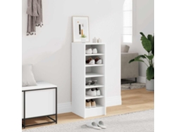 Mueble Zapatero | Armario Zapatero De Madera Contrachapada Blanco 31,5x35x90 Cm
