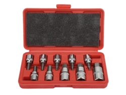 Juego De 10 Llaves De Vaso Hexagonales De 3/8 Y 1/2 Con Estuche Para Reparación De Automóviles.