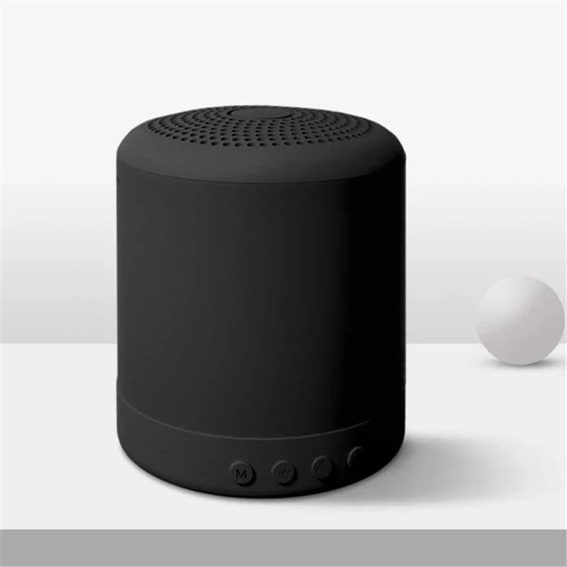 (negro) Altavoz Bluetooth Cilíndrico, Inalámbrico Y Portátil, Calidad De Sonido Hifi, Diseño Elegante