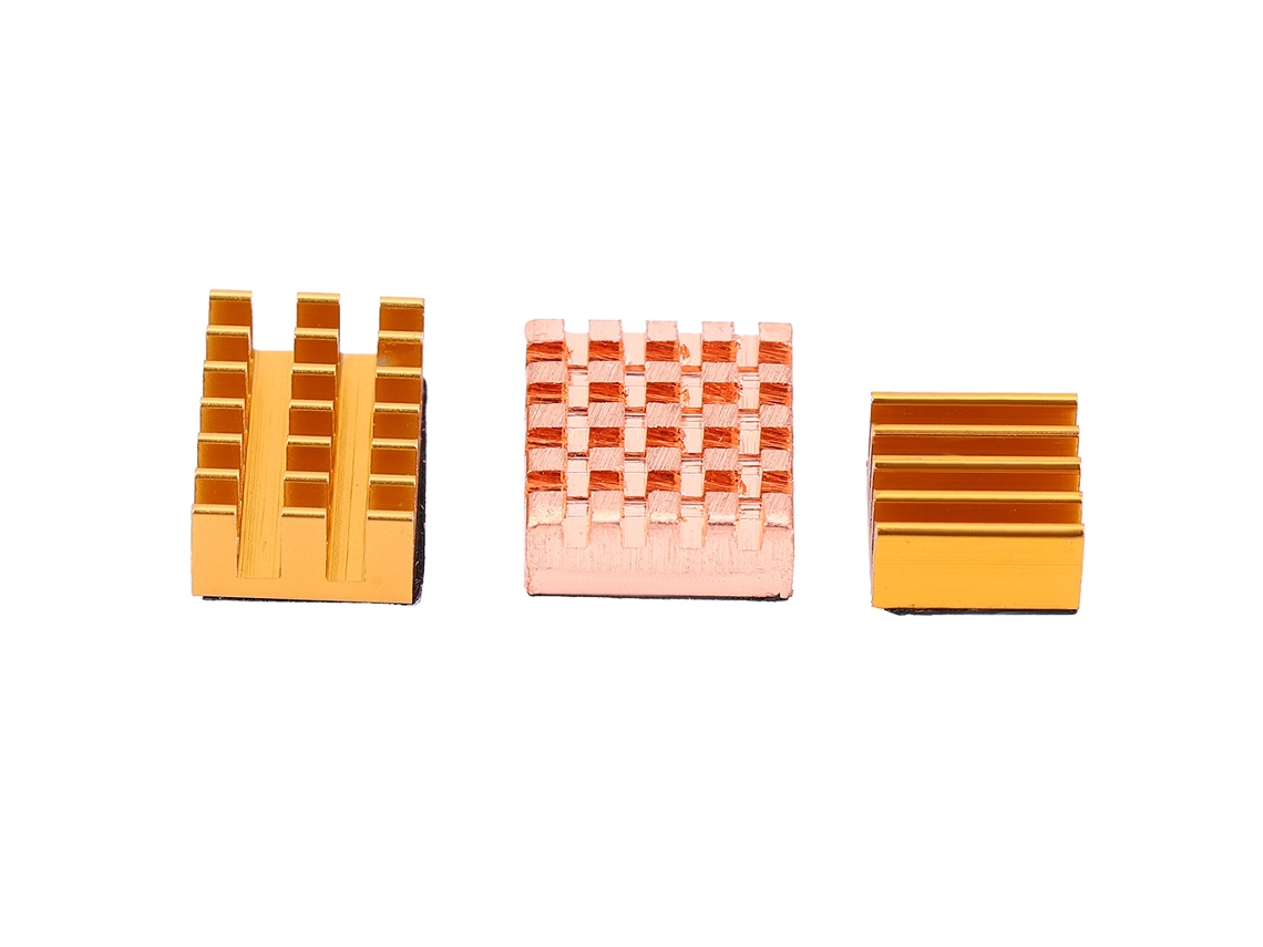3 Juegos De Disipadores De Calor De Cobre Y Aluminio Con Adhesivo Para Accesorios Eléctricos De Raspberry Pi