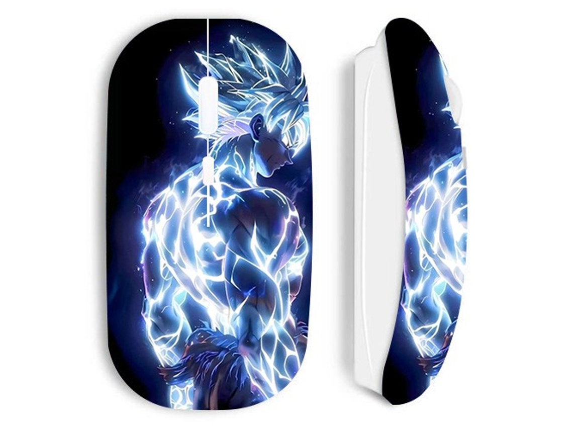 Ratón inalámbrico Ultra Instinct Goku de Dragon Ball Z en color blanco brillante Maniacase