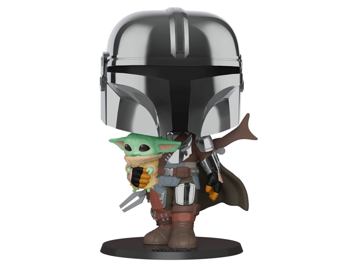 Figura Pop Star Wars Mandalorian Con Niño Yoda 25cm B.active